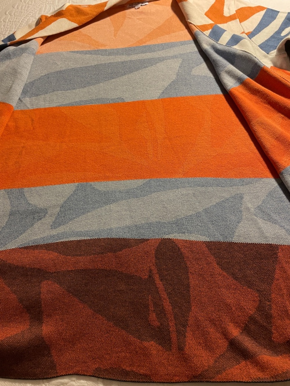 NorthStyle Orange Multi Open-Front Abstract Stripe Cardigan - Picture 8 of 11